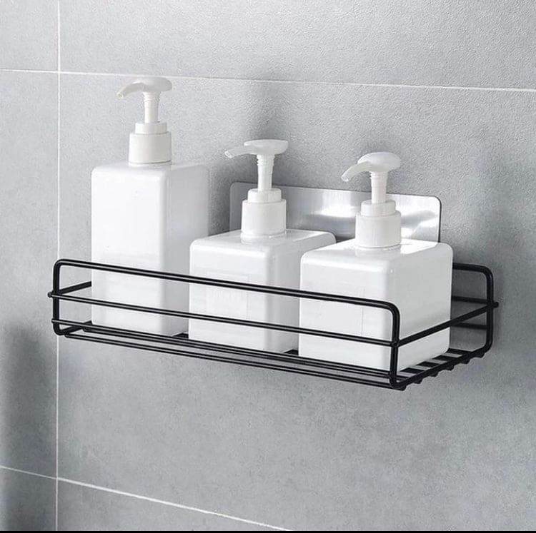 Iron Bathroom Shelf, Shampoo Storage Holder, Bathroom Shelf Shampoo Storage Rack,  Bath Hanging Basket, Iron Cosmetic Holder, Bathroom Kitchen Punch Corner Frame Shower Shelf, Kitchen Bathroom Accessories, Iron Shower Rack