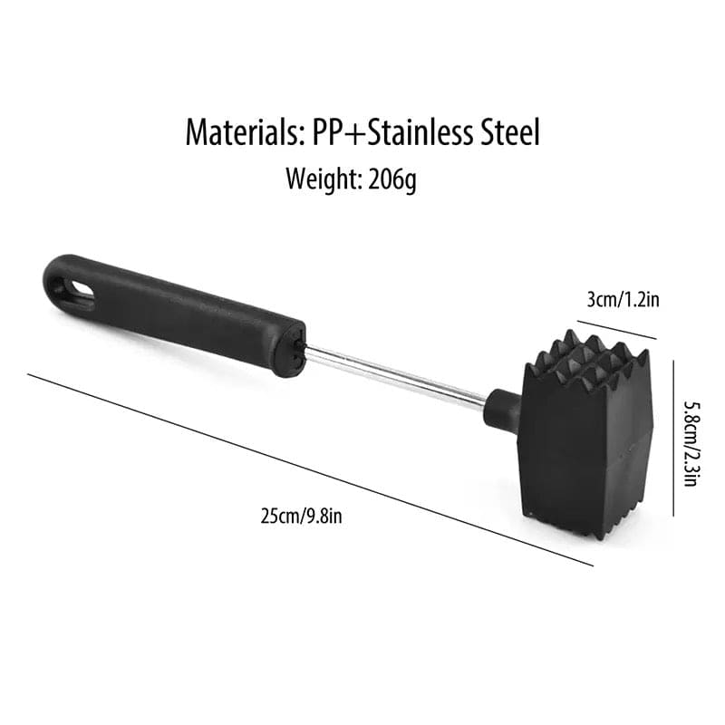 Double Sided Meat Hammer, Stainless Steel Beef Steak Pork Meat Hammer Beater,  Kitchen Meat Poultry Tool, Portable Knock Sided Meat Hammer
