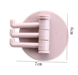 Three Branch Rotating Seamless Adhesive Hook, Strong Bearings Stick Kitchen Wall Hook, Bathroom Hanger, Kitchen Wall Hook