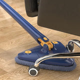 Triangle Extendable Cleaning Mop, 360° Rotatable Squeeze Mop, Multipurpose Cleaning Brush,  Floor Window Cleaning Squeegee Mop,  Mop Cleaner for Kitchen Toilet, Automatic Wringer Mop, Adjustable Telescopic Mop