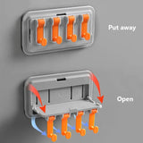 Hang Stand Holder, Kitchen Spice Organizer, Plastic Kitchen Shelf Storage Rack Wall-mounted Storage Rack, Plastic Door Hook Shelf, Coat Rack Hook