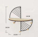 Nordic Iron Art Creative Wall Hanging Rack, Display Shelf Storage Rack, European Style Keychain Hook Wall Hanger