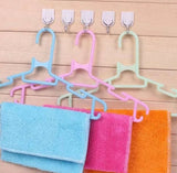 Pack Of 6 Self Adhesive Wall Mounted Hanger Suction Cups, Strong Self Adhesive Hooks, Bathroom Kitchen Sticky Wall Hook