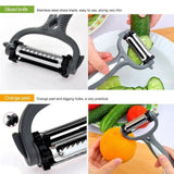 Simple Vegetable Peeler, Multifunctional  Rotary Vegetable Peeler, Stainless Steel Rotary Grater, Cabbage Potato Slicer Fruit Knife Kitchen Gadget, Multi Purpose 360 Degree Rotary Kitchen Tool