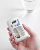 Mini Portable Pill Reminder Drug Alarm Timer Electronic Box, Mini Portable Pill Case, Medication Organizer Alarm Case, Portable Electronic Pill Reminder, Smart Pill Dispenser, 2 Grid Pill Box
