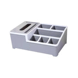 Desktop Plastic Napkin Holder, Multifunctional Tissue Storage Box Cover, Stationery Make Up Organizer for Bedroom Bathroom, Multifunctional Tissue Box Phone Holder Stand,  Wipes Case Desk Organizer