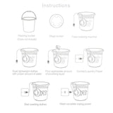 2 in 1 Ultrasonic Turbo Washing Machine, Portable Travel Washer, Air Bubble And Rotating Mini Ultrasonic Washing Machine,  Portable Removes Dirt Washer, USB Cable Machine for Travel