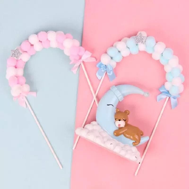Pompom Ball Cake Topper