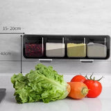 Wall-mounted Four Grid Seasoning Box Wall Mounted