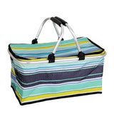 Foldable Picnic Basket, Outdoor Picnic Bag, Portable Insulated Picnic Basket, Large Capacity Camping Insulated Lunch Bag, Garden Yard Picnic Basket and Backpack, Home Storage Basket,  Hamper Insulated Picnic Basket, Folding Portable Market Basket