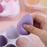 Set Of 4 Makeup Egg Blender, Foundation Powder Puff, Wet and Dry Powder Puff, Makeup Egg Cushion Beauty Tool, Cosmetic Makeup Blender With Storage Box