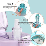 2L Gradient Water Bottle,  Flip Lid Drink Jug, Water Flask Drinking Bottle, Outdoor Sports Portable Plastic Cold Water Cups, Transparent Frosted Plastic Water Bottle