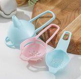 Set of 3 Egg Separator Funnel & Strainer Set, Multifunctional Egg Separator, Funnel & Strainer Set,  Household Liquid Dispensing Mini Funnel Kitchen Tools, Handy Mini Colander Sieve, Egg White Strainer Divider Filter, Kitchen Baking Strainer