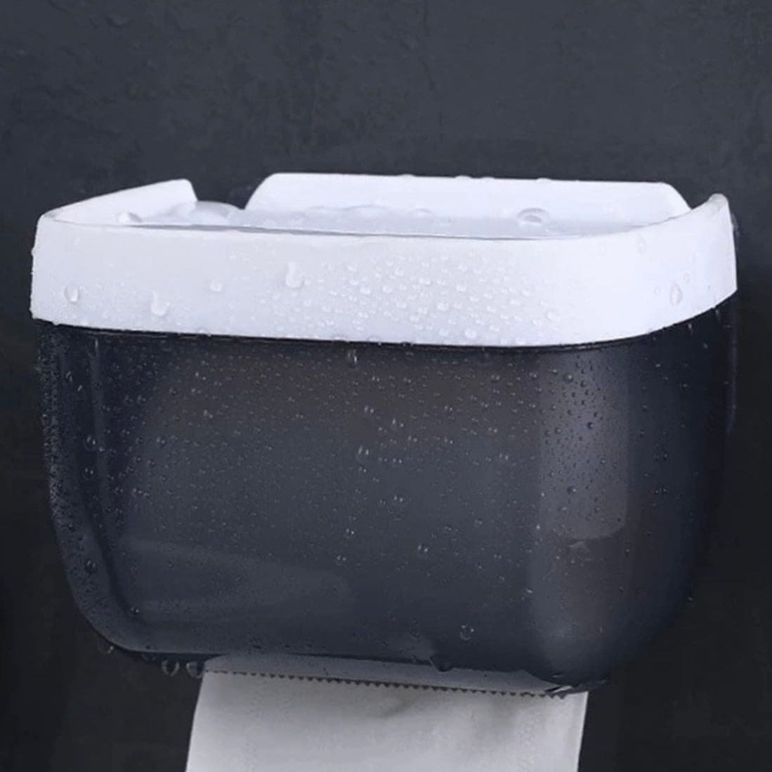 Wall Mounted Toilet Roll Holder With Shelf Storage Rack, Toilet Tissue Box, Punch-free Toilet Paper Holder Box, Waterproof Storage Toilet Paper Storage Rack
