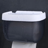 Wall Mounted Toilet Roll Holder With Shelf Storage Rack, Toilet Tissue Box, Punch-free Toilet Paper Holder Box, Waterproof Storage Toilet Paper Storage Rack