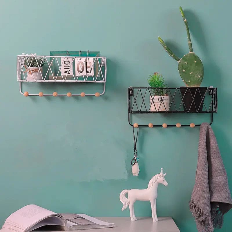 Criss Cross Wall Shelf, Creative Home Wall Hook, Iron Grid Wall-mounted Storage Rack, Home Ornaments Display Holder, Simple Nordic Wrought, Decoration Housekeeper, Living Room Kitchen Wall Storage Organizer