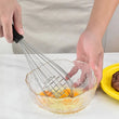 Balloon Wire Whisker, Stainless Steel Dual Wire Mixer, Kitchen Tool Cream Milk Egg Beater, Portable Handheld Egg Beater, Manual Whisk Dough Mixer Blender