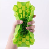 Silicone 37 Cells Hexagonal Honeycomb Shaped Ice Tray, Easy Release Mini Ice Cube Tray With Lid
