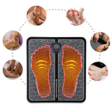Electric EMS Foot Massager, Foldable Electric Foot Massage Mat, Acupressure Mat, Muscle Stimulation Foot Massager, Physiotherapy Foot Massager Pad, Leg Detox Spa Mat