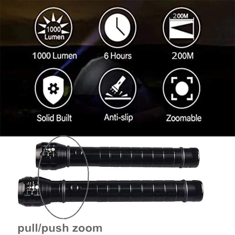Strong Police Flashlight, Portable Photography Flashlight, Hard Light Zoom Photo Lantern, Metal Reflector Flashlight, Lantern Outdoor Patrol Flashlight, Powerful Handheld Flashlight for Camping