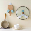 Rotatable Multifunctional Pot Lid Holder Rack, Wall-Mounted Pot Lid Storage Shelf, Pan Cover Organizer, Kitchen Hook Organizer