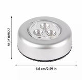 Touch Type Car Reading Light Trunk Touch And Tap Light, Creative Round Paste Type Night Light, Bedroom Beside Lamp