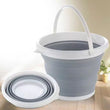 10L Collapsible Cleaning Bucket, Portable Folding Bucket, Silicon Car Washing Bucket, Outdoor Fishing Travel Camp Bucket, Foldable Basin Camping Bucket, Travel Portable Pail, Household Multifunctional Bucket