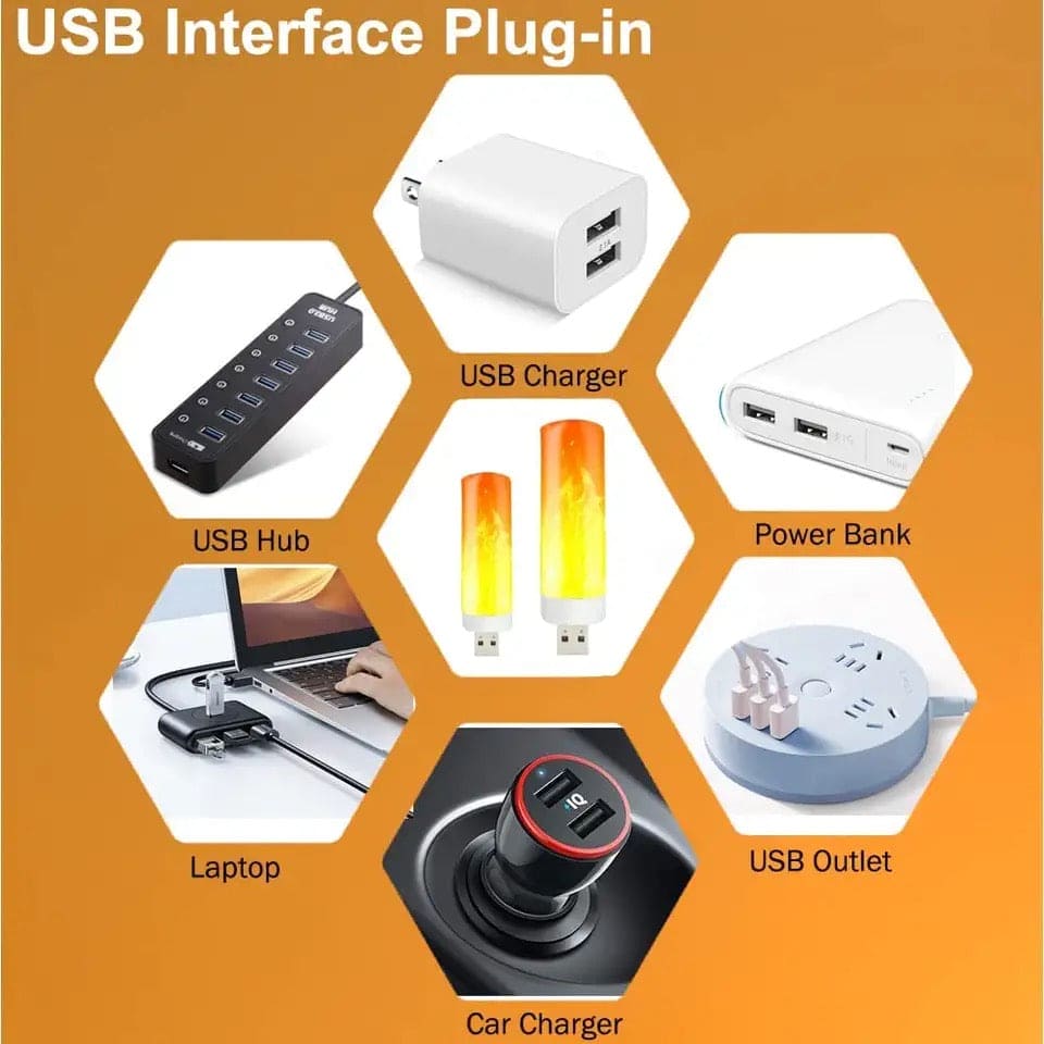 Led Flame Light, Flame Flashing Candle Light, Portable Mini Night Light, Ultra Bright Energy Saving Flame Light, USB Imitating Flickering Candle Night Lamp, Flame Flashing Candle Book Lamp