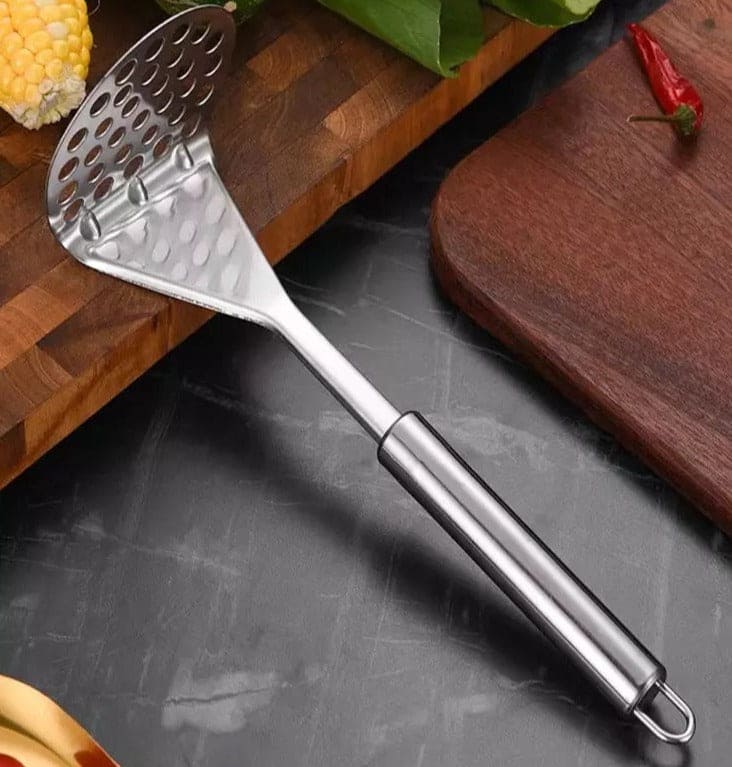 Hand Held Potato Masher, Pressed Potato Crusher,  Potatoes Mud Pusher, Stainless Steel Smooth Musher, Kitchen Cooking Gadget, Stainless Steel Press Mashed Potato Tool