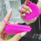 Set of 3 Silicon Heart Sponge, Baby Shampoo Shower Brush, Children Silicone Rubbing Mud, Massage Body Bath Brush, Kids Skin Care Nursing Bath Rubbing Supplies