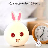 Silicone Rabbit Lamp, Cute Kids Night Light Lamp, Rabbit Lamp For Room Decoration, Cute Warm Night Light
