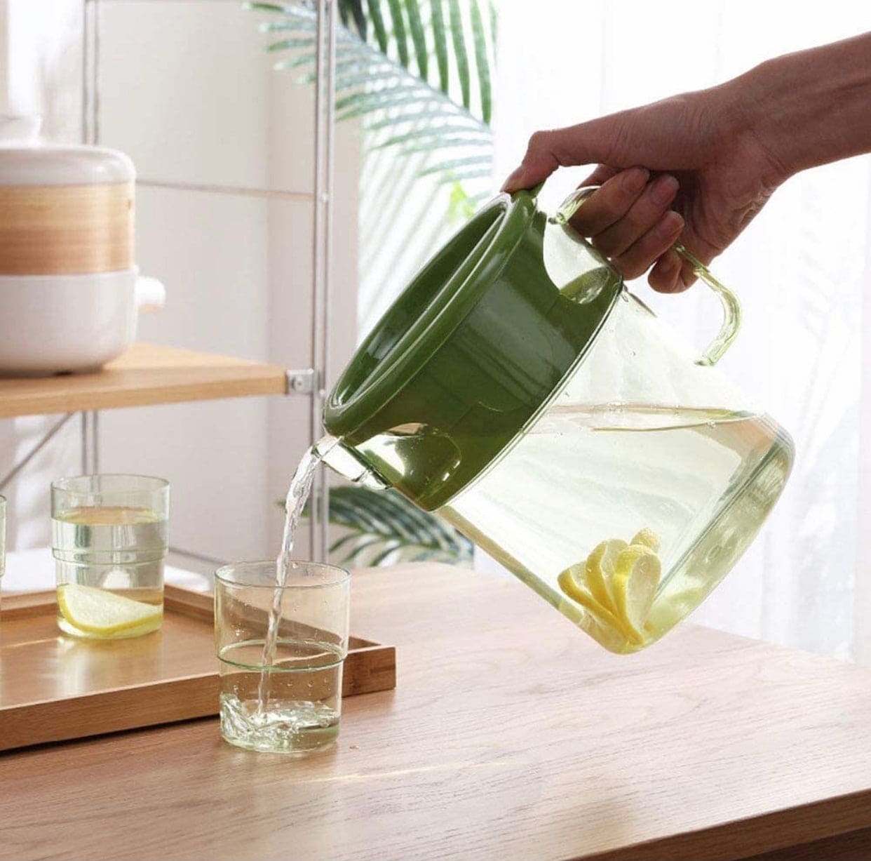 Durable Plastic Water Jug Glass Set, Large Capacity Transparent Sealed Water Jug, Large Capacity Water Container For Home