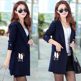 Cardigan Open Stitch Coat, Female Casual Warm Long Sleeve  Hooded, Cardigan Lady Open Stitch Sweater, Autumn New Women's Long Sweater Hoodie Coat