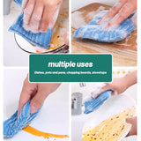 Set Of 4 Kitchen Dishwashing Sponge Fabric, Washcloths Scouring Pads, Wire Strip Diswashing Clothes, Multi-use Cooking Utensils Cleaner, Multifunctional Flexible Dish Cloth, Anti-deform Comfortable Cleaning Sponge