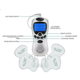 Digital Therapy Handheld Massager, Electric Tens Unit Device, Electric Meridian Body Massager, Ems Acupuncture Face Body Massager, 4 Mode Electric Muscle Stimulator, Dual Output Body Massager, Anti Cellulite Electric Body Massager