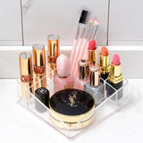 Transparent Triangle Lipstick Case, 8 Grid Acrylic Storage Box, Cosmetic Display Stand, Crystal-like Cosmetic Jewelry Storage Box, Transparent Makeup Storage Box, Eye Shadow Display Stand Holder, Bathroom Skincare Organizer, Desk Cosmetic Shelf