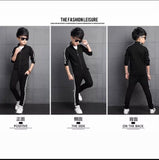 2 Pcs Children's Clothing New Spring And Autumn Solid Color Boys And Girls Student Sportswear Suit Long Sleeve Clothes