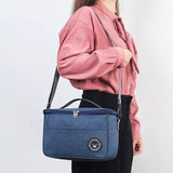 Crossbody Lunch Box Bag, Food Thermal Box, Shoulder Strap Organizer Insulated Case, Water Proof Office Cooler Lunch Box Bag
