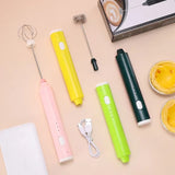 Handheld Frother Coffee Beater, USB Rechargeable Coffee Blender, Household Milk Shaker Mixer Foamer Food Blender, Kitchen Cooking Tool