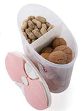 Flower Shaped Kitchen Storage Box, Food Storage Containers, Kitchen Storage Jars, Kitchen Cereal Dispenser, Moisture Proof Sealed Cans Transparent, Kitchen Storage Jar Sealed Tank 4 Portion 2500ml Food Storage Airtight Container Jar Dispenser