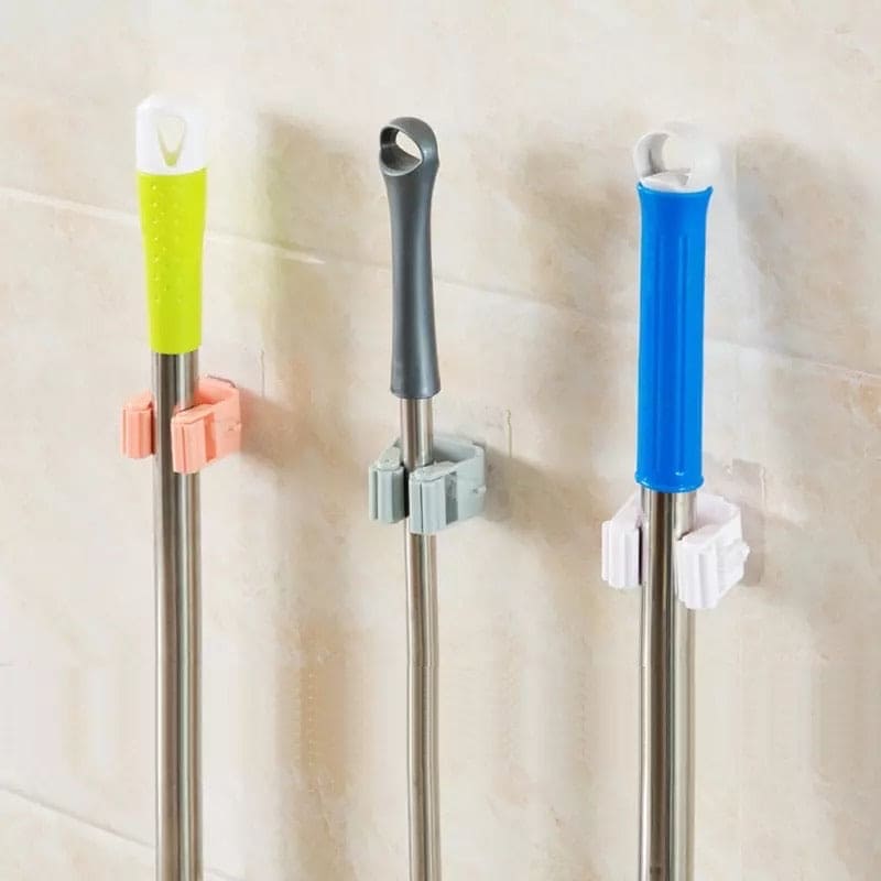 Wall Mounted Mop Holder, Mop Hook Storage Clip, Broom Wall Hanger
