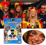 Amazing Face Paint Body Art Color Makeup Paint, Football Professional Makeup Kit, Drawings Pigment Flash Shine Color Fancy Paint, Halloween Carnival Makeup Paint
