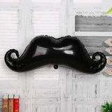 Moustache Foil Helium Balloon, Black Mustache Shape Foil Balloons