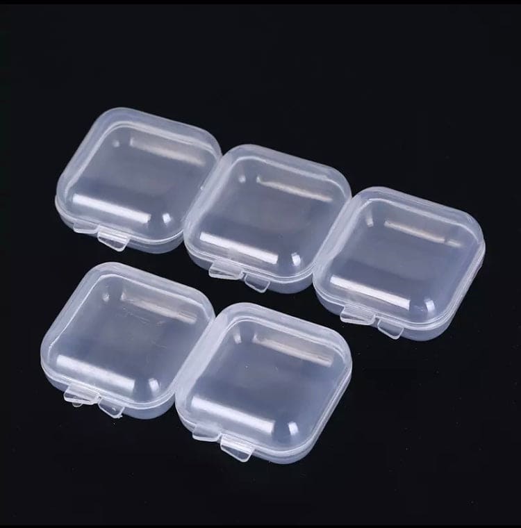 Set of 10 Transparent Mini Multifunctional Jewelry Storage Box, Portable Ring Earrings Jewelry Storage Box, Empty Plastic Clear Mini Empty Square Small Boxes, Small Storage Organizer