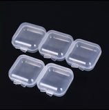 Set of 10 Transparent Mini Multifunctional Jewelry Storage Box, Portable Ring Earrings Jewelry Storage Box, Empty Plastic Clear Mini Empty Square Small Boxes, Small Storage Organizer