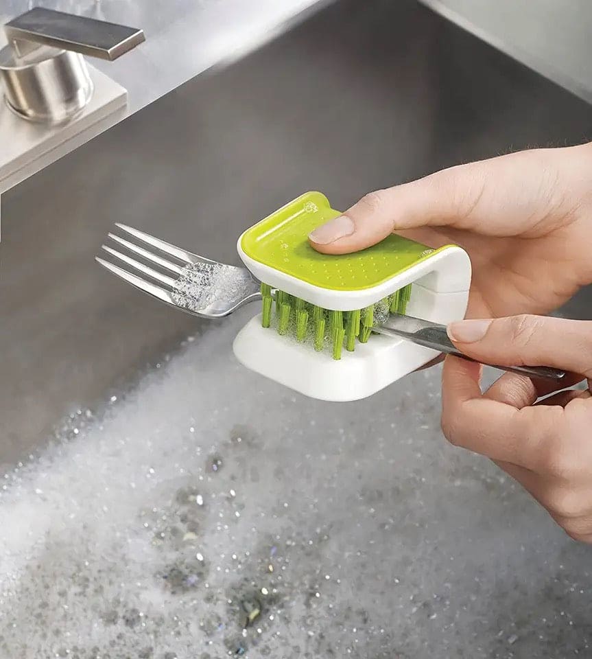 Cutlery Cleaning Brush, U-Shaped Cleaning Brushes, Double Sided Blade Brush, Multifunction Kitchen Knife Fork Chopsticks Tableware Cleaning Tool, Bristle Hand Guard Brush, Descaling Knife Pan Pot Cleaner, Kitchen Tableware Brush