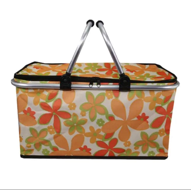 Foldable Picnic Basket, Outdoor Picnic Bag, Portable Insulated Picnic Basket, Large Capacity Camping Insulated Lunch Bag, Garden Yard Picnic Basket and Backpack, Home Storage Basket,  Hamper Insulated Picnic Basket, Folding Portable Market Basket