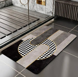 Nordic Floor Mat, Printed Floor Mats, Home Entrance Rugs Doormats, Household Anti-slip Floor Mat, Toilet And Bath Kitchen Floor Mats, Quick Drying Foot Mat, Washable Boho Floor Mats