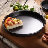 Set of 3 Non-Stick Pizza Pan, Round Pizza Pan Deep Dish Tray, Carbon Steel Non Stick Mold Baking Tool