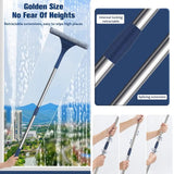 2 in 1 Window Mesh Screen Brush, Curtain Net Wipe Cleaner Brush, Telescopic Long Handle Dust Removal Brush, Household Cleaning Tool, Window Mop Squeegee Wiper, Window Cleaner Magic Broom Wiper